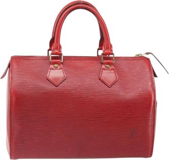 Louis Vuitton Speedy Handbag Epi Leather Red Leather Handbag (Pre-Owned)