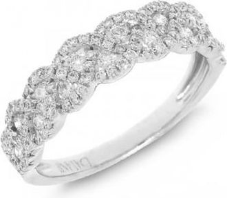 Allurez 0.57ct 14k White Gold Diamond Ladys Band