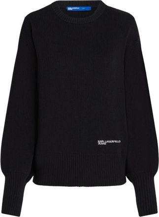 Karl Lagerfeld Sweatshirts & Hoodies - Dames - Ronde hals truien - Zwart - S - Katoen - Truien & Vesten