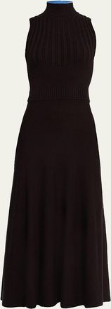 Proenza Schouler Ezme Stripe Compact Knit Midi Dress