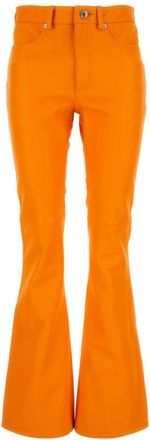 J.W.Anderson Orange Leather Bootcut Leg Trousers