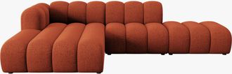 MICADONI 5-Sitzer Design Modul Ecksofa Lupine mit Eckteil links - Chenille-Bezug