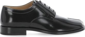 Maison Margiela Black Tabi Toe Patent Leather Brogues