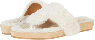 Jack Rogers Jacks Comfort Cozy Thong Womens Natural Faux Fur Sandal JOBB1462