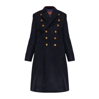 Etro Abrigo de Lana con Cuello Mao - Coats - Mujer - Azul - M