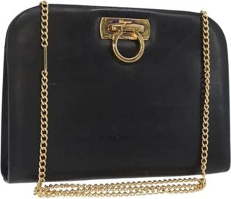 Ferragamo Pre-owned Cross Body Bags, female, Black, Size: ONE SIZE Pre-owned Cross Body Bag
