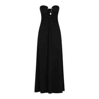 CHRISTOPHER ESBER Helix Crystal Ribbed Strapless Dress - female - Christopher Esber - Gowns - Black - 2XS - Dresses