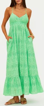 Beach Riot Ruthie Cotton Voile Cover-Up Maxi Sundress in Eyelet at Nordstrom, Size X-Large