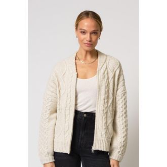 Central Park West Savannah Zip Up in Oat at Nordstrom, Size X-Small