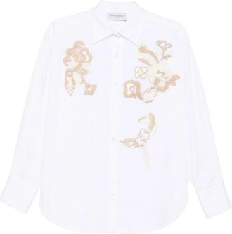 Ermanno Scervino Shirts - Dames - Overhemden - Wit - M - Overhemden