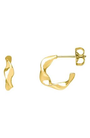 Estella Bartlett Twist Hoop Earrings in Gold at Nordstrom