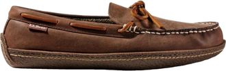 L.L.Bean Mens L. L.Bean Slipper Moc Flannel-Lined Acorn 212164-BRN