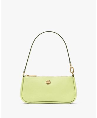 Kate Spade New York Womens Kayla Pebbled Leather Convertible Wristlet - Dark Green - One Size