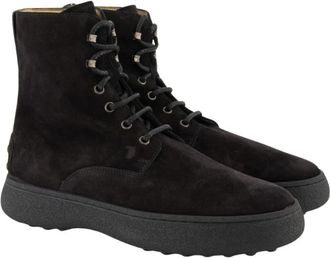 Tod's W. G. Heritage Boot - Heren - Veterlaarzen - Zwart - 40 EU - Wol - Schoenen