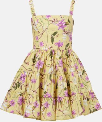 Agua Bendita Abito corto Lima in cotone con stampa