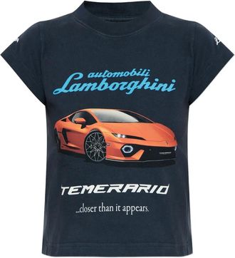 Balenciaga Lamborghini car-print T-shirt - Black