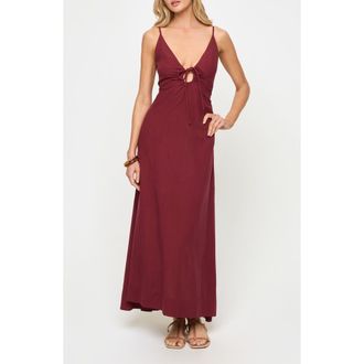 L*Space Mabel Cover-Up Maxi Dress in Sangria at Nordstrom Rack, Size X-Small