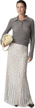 Missoni Flame Ribbed Viscose Long Skirt With Sequins in Green& Brown at Nordstrom, Size 40 It