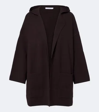 Max Mara Hooded wool and cashmere cardigan
