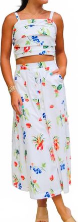 Skies Are Blue Clothing Ruched Floral Top In Multi