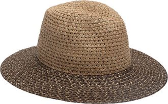 Eugenia Kim Courtney Straw Fedora in Camel/chocolate at Nordstrom Rack