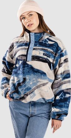 Columbia Helvetia II Printed Cropped Half Snap Half-Zip Fleece Pullover blau