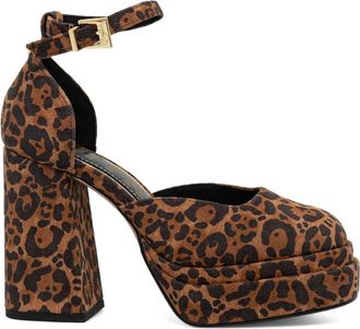 Buffalo 110mm May Dorsay platform ankle-strap pumps - Brown