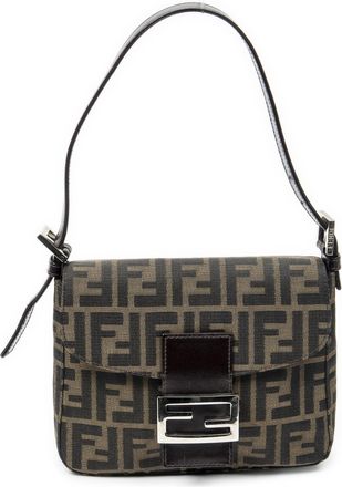 Fendi Pre-owned Womens Square Flap Shoulder Bag - Tan - One Size