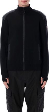 Moncler Padded Wool Zip-Up Cardigan