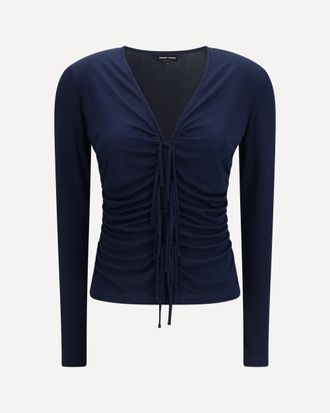 Giorgio Armani V-neck viscose jersey Top Female 42