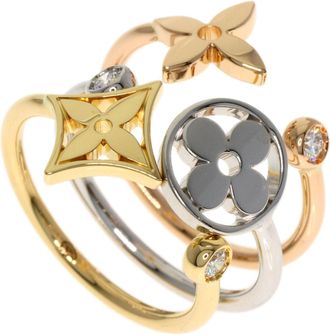 Louis Vuitton Yellow Gold (18K) Pink Gold (18K) White Gold (18K) Band Ring (Pre-Owned)