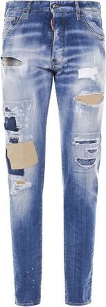Dsquared2 Slim-fit denim jeans met bleekeffect - Heren - Slim Fit Jeans - Blauw - L - Denim - Jeans