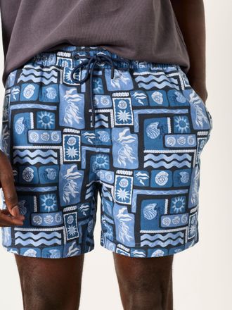 Fat Face FatFace Navy MCS Tile Print Swim Short