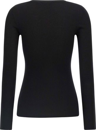 Theory Ribbed Wool Sweater - Black