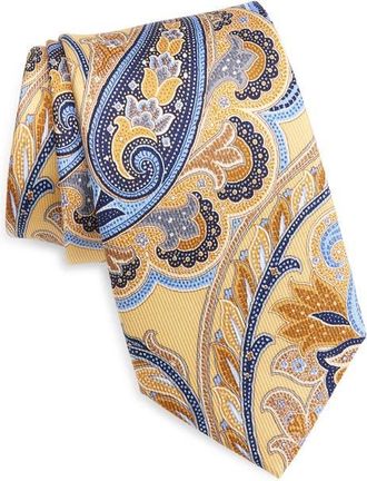 Nordstrom Paisley Jacquard Silk Tie in Yellow at Nordstrom