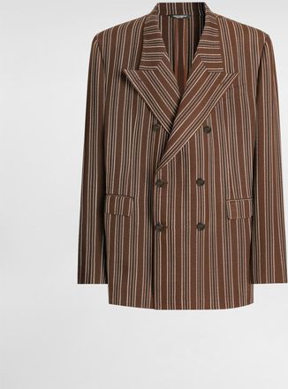 Dolce & Gabbana Double-breasted Jacket In Pinstripe - Man Suits And Blazers Multi-colored 44