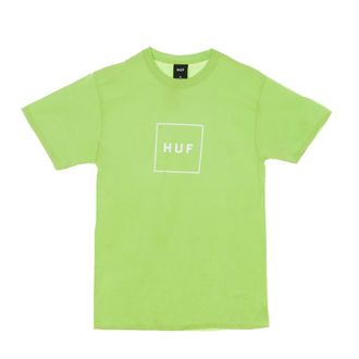 HUF T-Shirts, male, Green, Size: XL Green Box Logo T-shirt