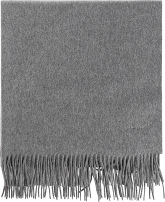 Max Mara Baci Kasjmieren Sjaal - Dames - Wintersjaals - Grijs - ONE Size - Kasjmier - Accessoires