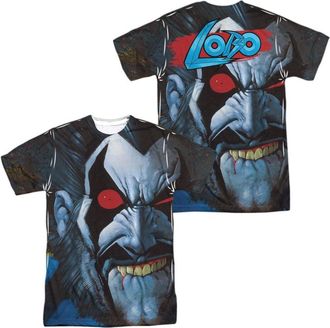 Gildan Justice League of America Bit Lip (Front/Back Print) Short Sleeve Adult Poly Crew Tee / T-Shirt