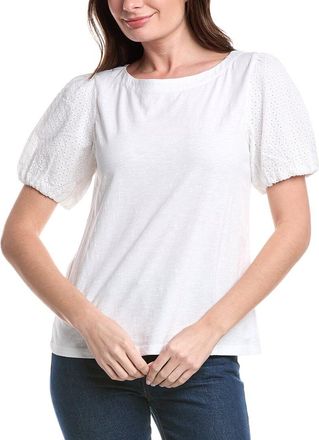 Tommy Bahama Eyelet Puff Sleeve Lux T-Shirt