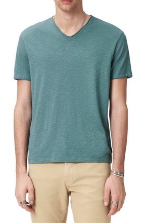 John Varvatos Miles Slub Cotton T-Shirt in Fog at Nordstrom, Size Xx-Large