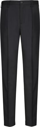 Incotex Taps toelopende broek - Heren - Nette broeken - Zwart - L - Wol - Broeken
