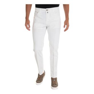 Jacob Cohen Slim-fit Trousers, male, White, W34, Velvet Narrow Rib Trousers