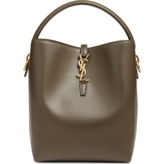 Saint Laurent Le 37 Leather Bucket Bag in Deep Musk at Nordstrom