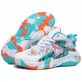 Generic Mens Basketball Shoes are Breathable Cushioned Anti Slip Wear-Resistant Fashionable Outdoor Sports Boots Walking Shoes(Green,5.5 UK)