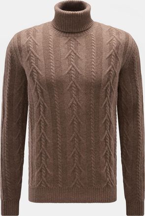Braun Hamburg Men - Cashmere turtleneck jumper brown mottled
