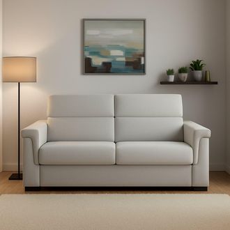 Dmora Sof&aacute; Cama 2 Plazas Rigolato, Desenfundable, Con Caj&oacute;n Hecho En Italia, Apertura Abatible, 185x95 Cm Gris Claro