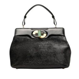 Bulgari Pre-owned Satchel Bag - Dames - Pre-owned - Zwart - Maat: ONE Size Leer