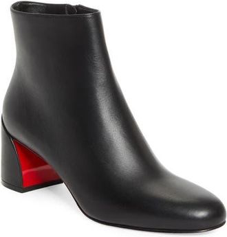Christian Louboutin Jane Block Heel Bootie in Black at Nordstrom, Size 10.5Us