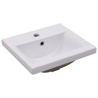 Berkfield Home Built-in Basin 42x39x18 cm Ceramic White | Size: 42 x 39 x 18 cm